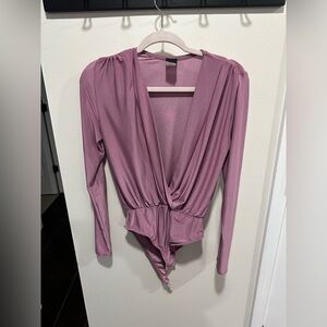 Long sleeved silky top